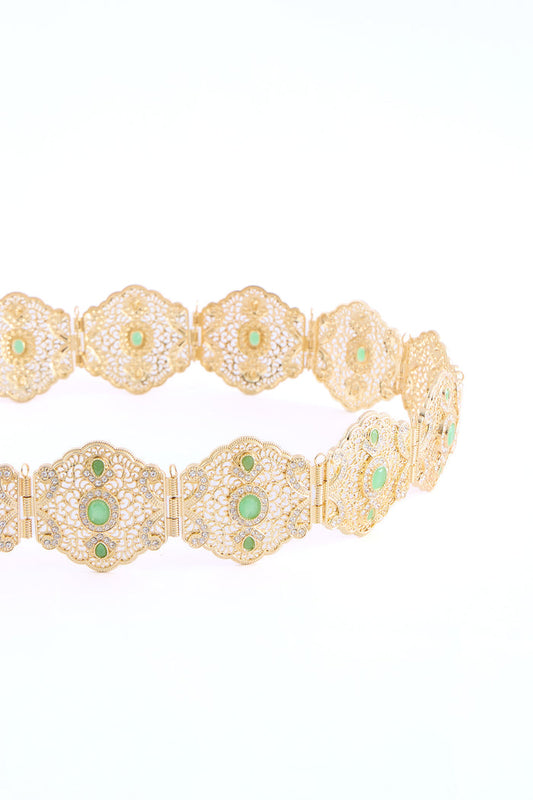 Ahri Gold/Mintgreen Belt