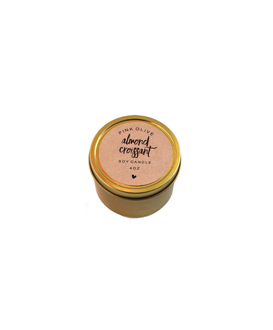 almond croissant mini soy candle