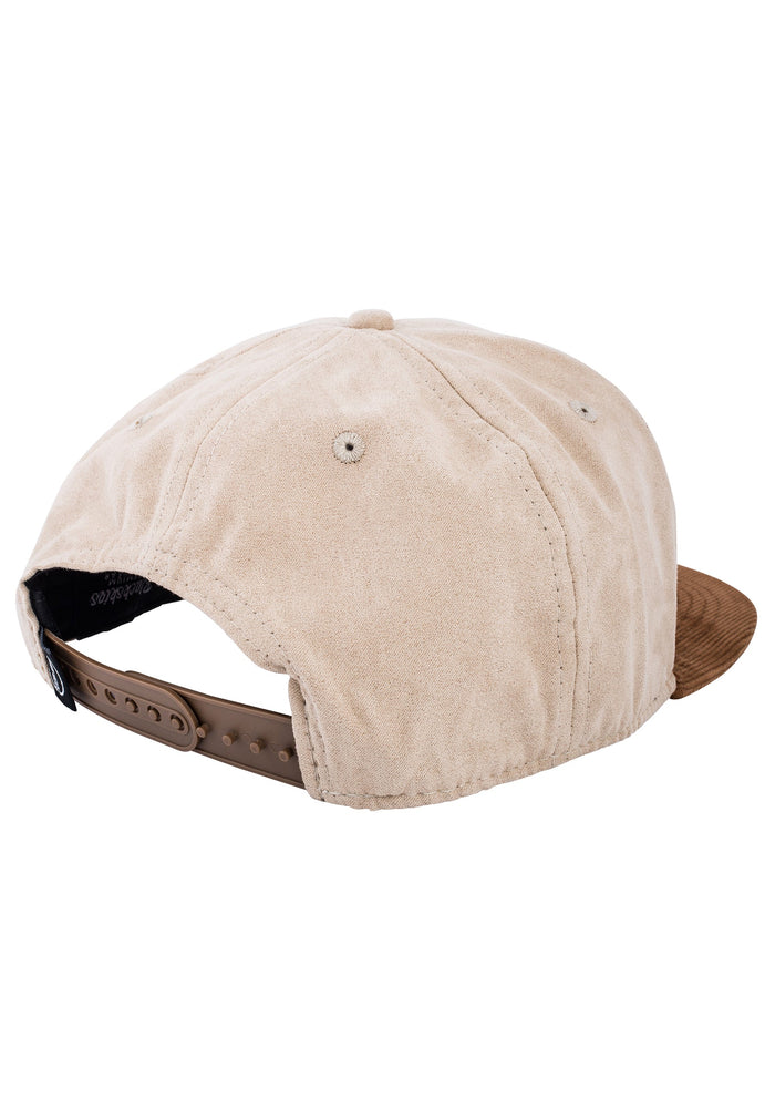 Blackskies-Harthor-Snapback-Cap-Cord-Suede-Beige-Premium-Baseball-Hat-Back