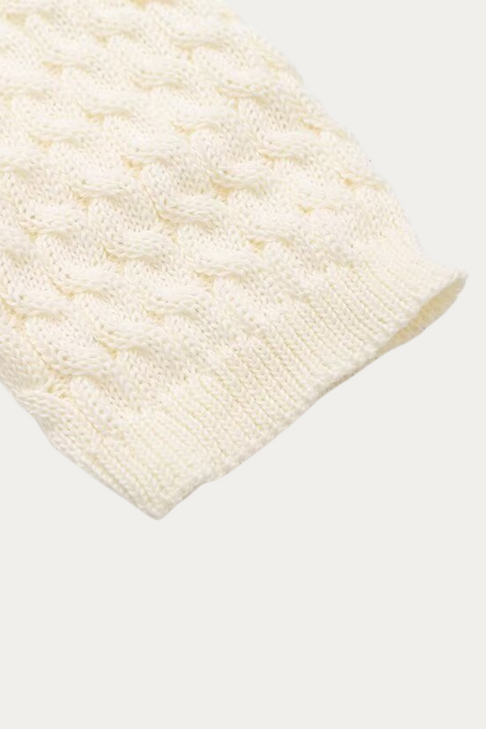 Andrew Cable Knit Short Sleeve Cardigan