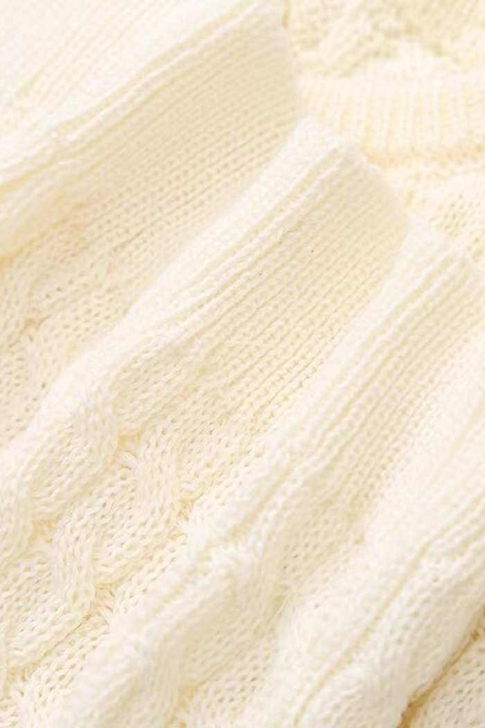 Andrew Cable Knit Short Sleeve Cardigan