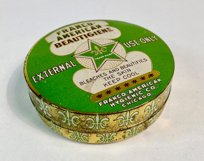 Antique Art Deco FRANCO-AMERICAN BEAUTIGIENE Cosmetic Tin, Health, Beauty