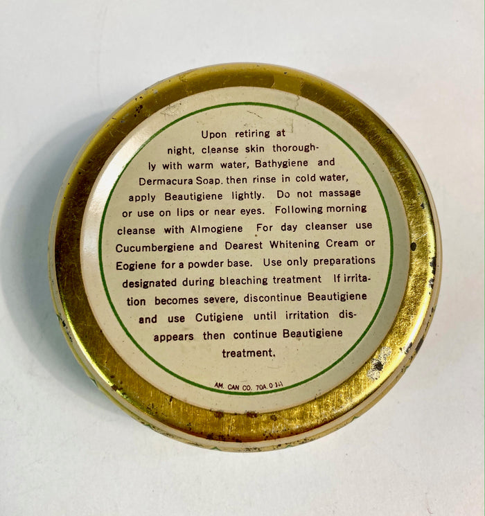 Antique Art Deco FRANCO-AMERICAN BEAUTIGIENE Cosmetic Tin, Health, Beauty
