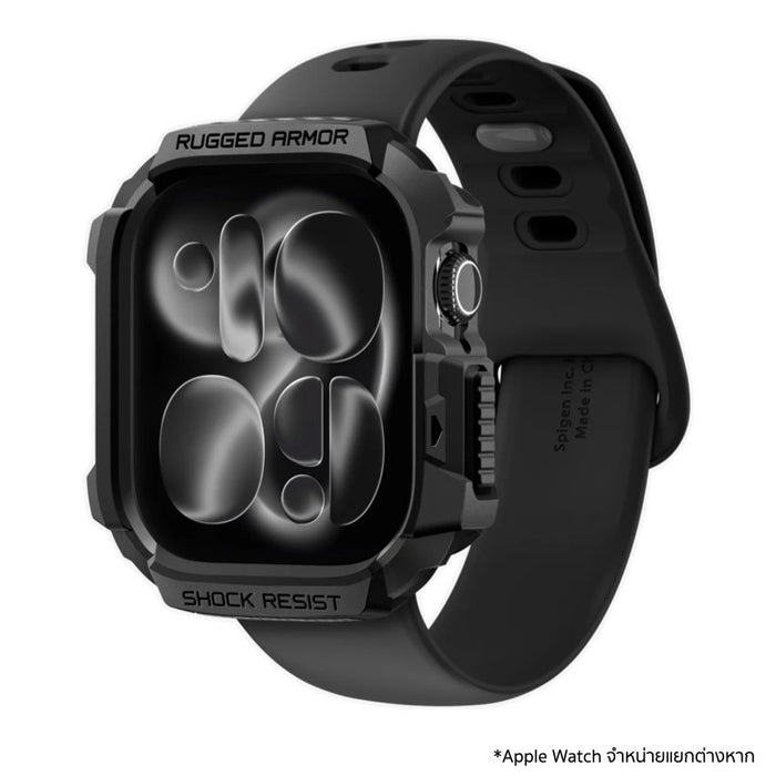 เคสกันกระแทก Apple Watch 11 (46mm) SPIGEN Rugged Armor 2 - Matte Black