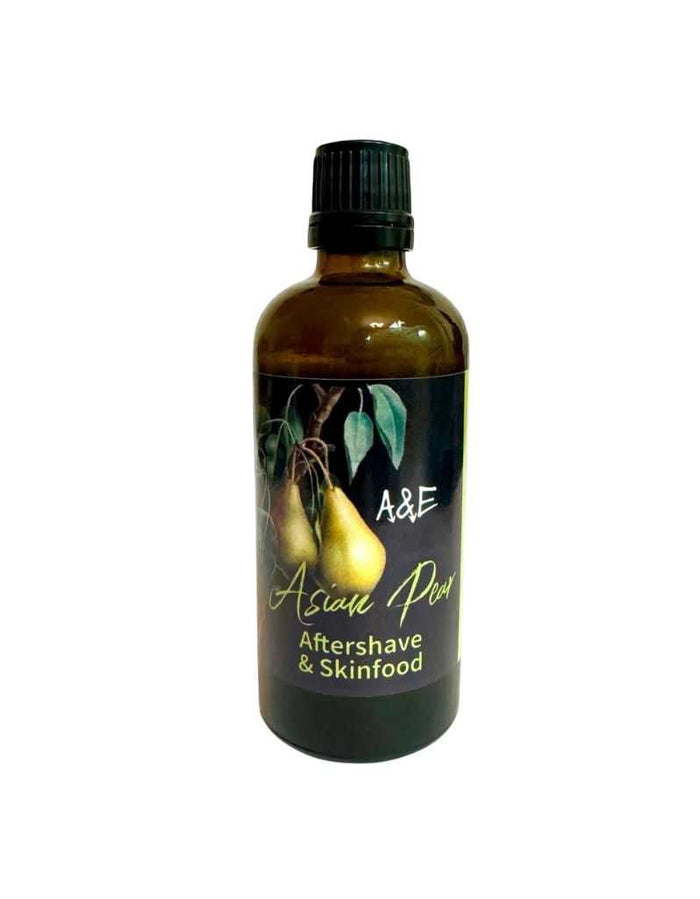 Ariana & Evans Asian Pear Aftershave Splash bottle with pear illustration