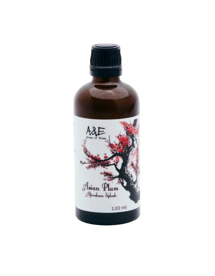 Asian Plum aftershave splash bottle with cherry blossom design