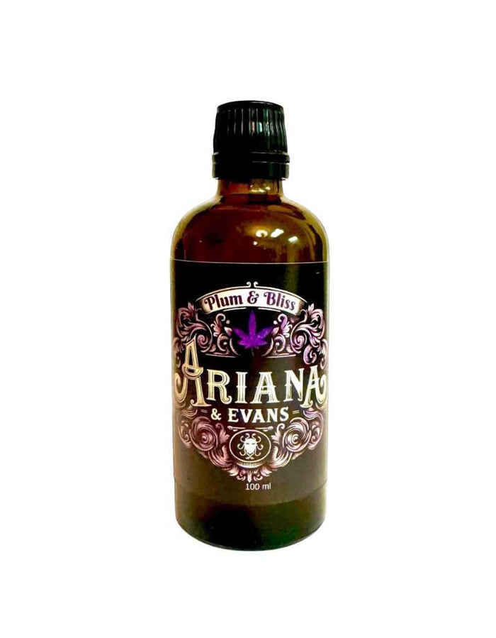 Aromatherapy aftershave splash bottle with label