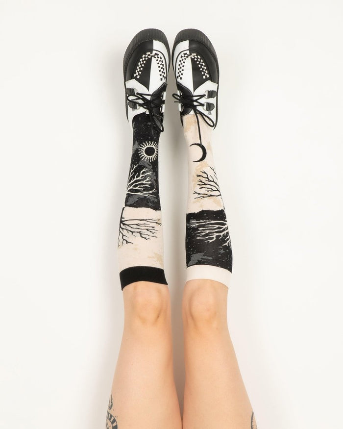 As Above So Below Tree Knee High Socks -  - Socks