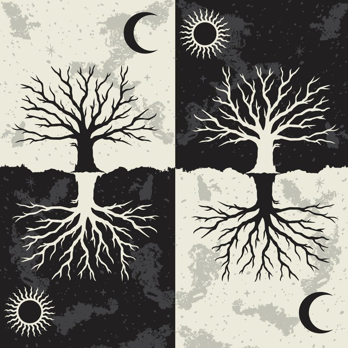As Above So Below Tree Knee High Socks -  - Socks