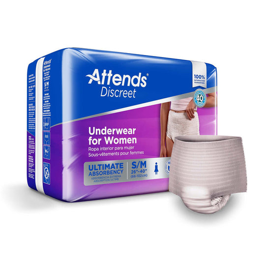 Attends Discreet Underwear for Women, Ultimate Absorbency - ADUF20-Pack - LL Medico