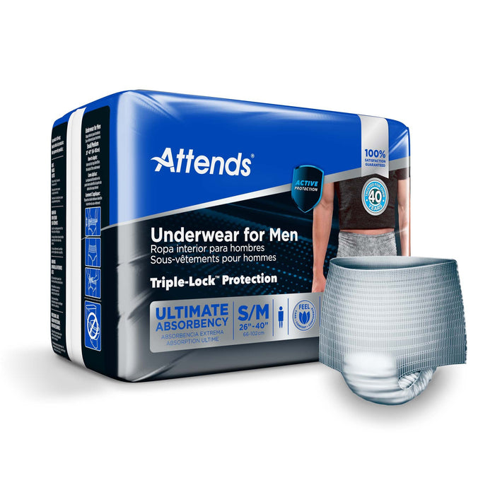 Attends Underwear For Men, Ultimate Absorbency - ADUM15-Pack - LL Medico