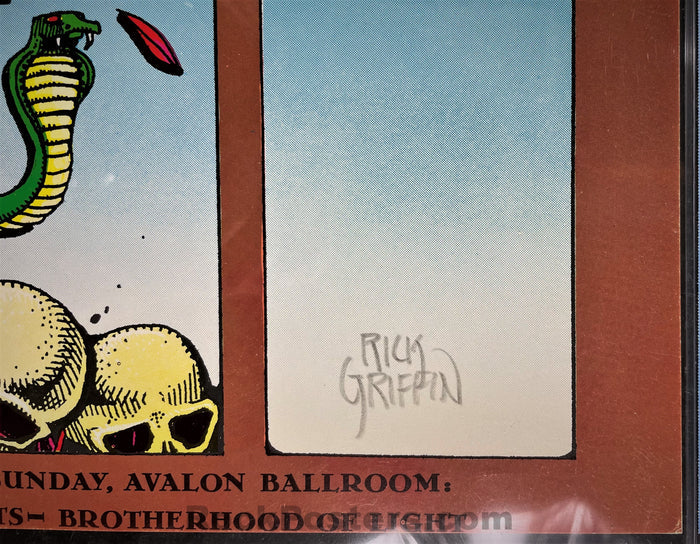 AUCTION - AOR-2.22 - The Youngbloods - 1969 Poster - Rick Griffin Signed - Avalon Ballroom - CGC Graded 7.5