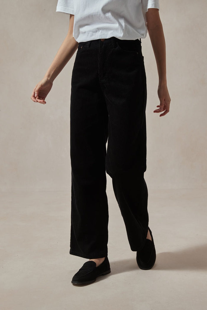 Audrey Black Corduroy Pant - DAStyle