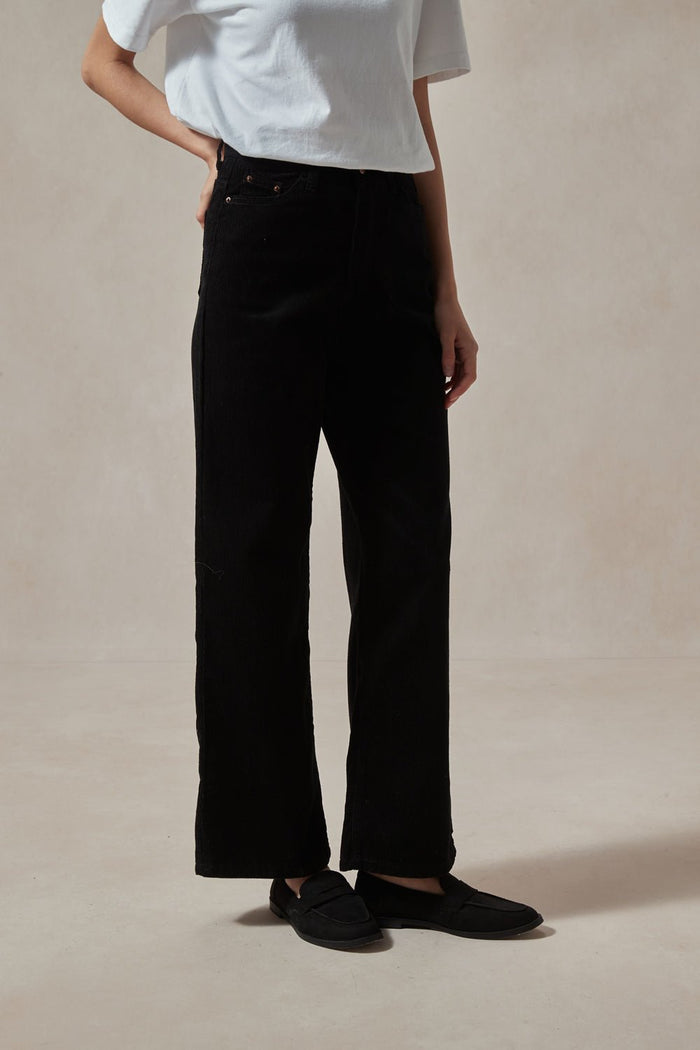 Audrey Black Corduroy Pant - DAStyle