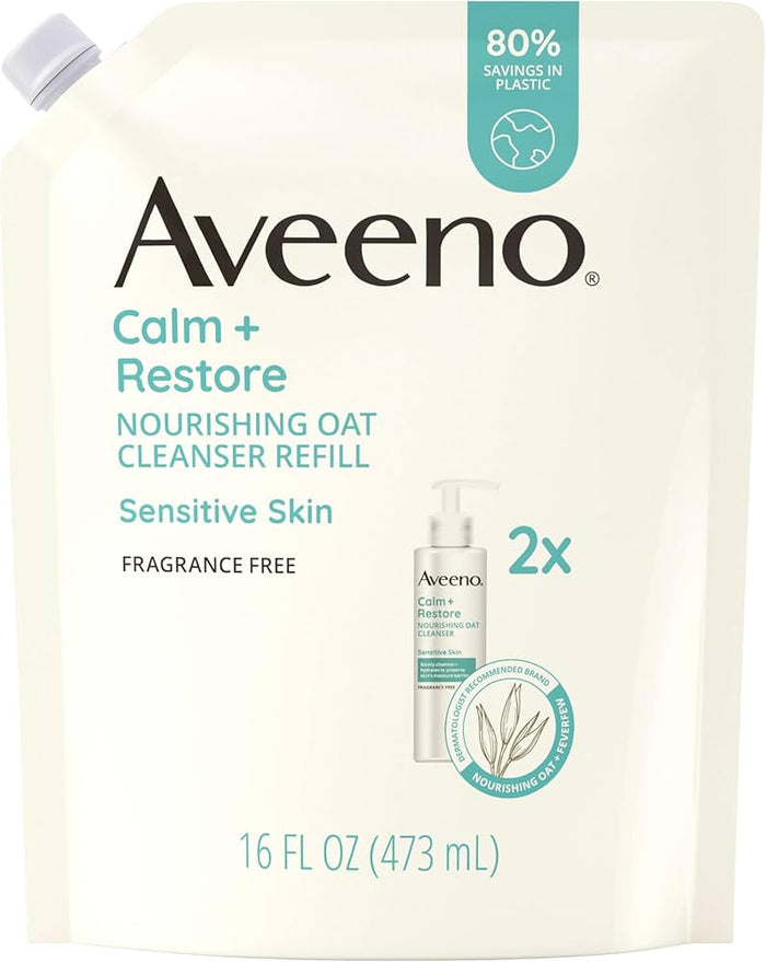 Aveeno Calm + Restore Nourishing Oat Cleanser for Sensitive Skin -200ml