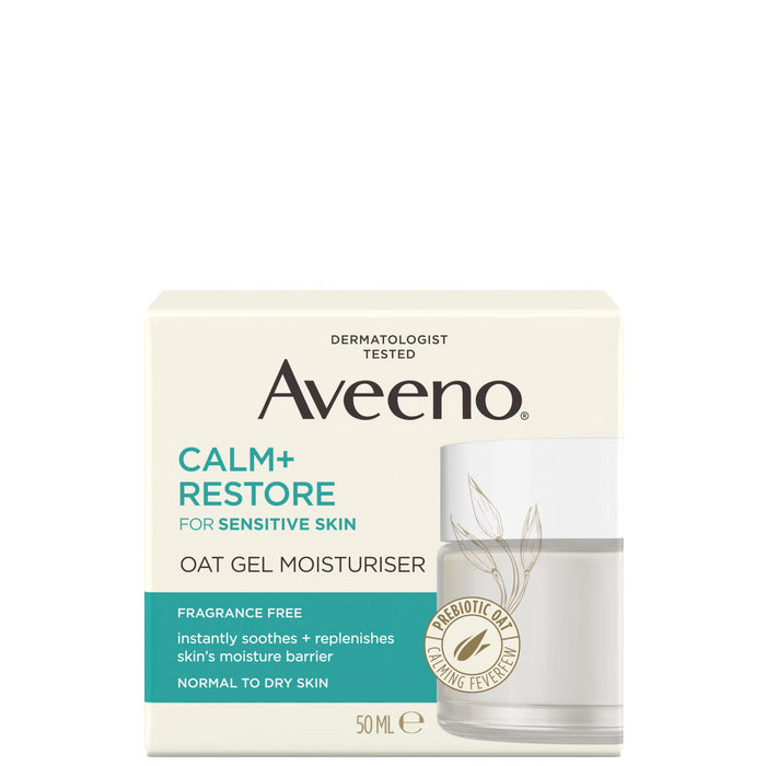 Aveeno Calm + Restore Oat Gel Face Moisturizer for Sensitive Skin- 50ml