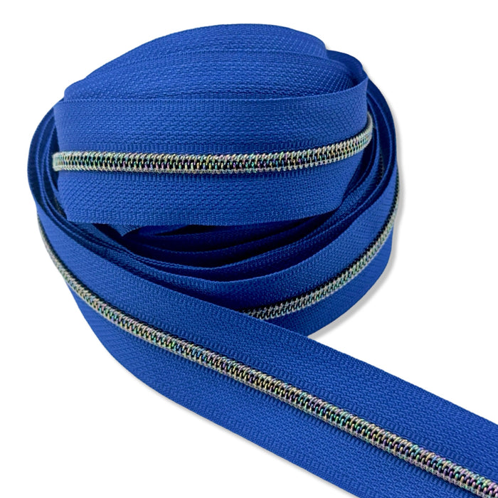 Azul Profundo | #3 Midnight Rainbow Zipper by the Yard - 3 Yard Singles