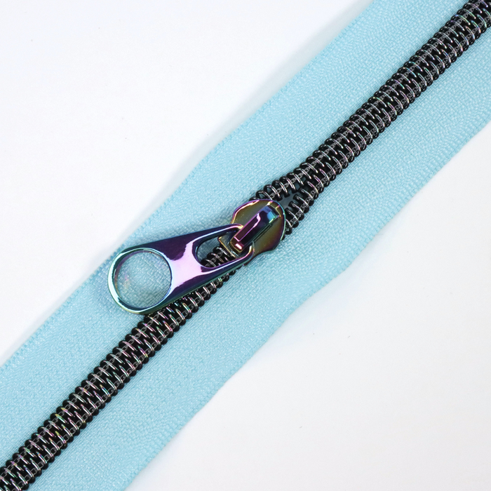 Baby Blue | #5 Midnight Rainbow Zipper by the Yard - 3 Yard Singles
