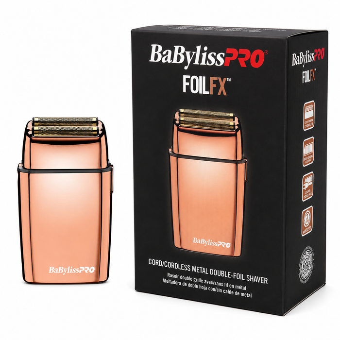 BaBylissPRO® Cordless Rose Gold Double Foil Shaver FOILFX02