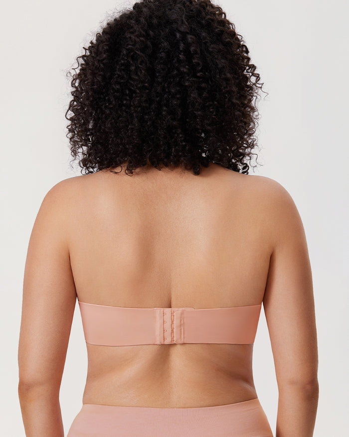 Women's Bandeau Strapless Bra Blush Beige
