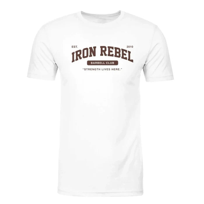 Barbell Club (White) Premium Fitted Gym T-shirt