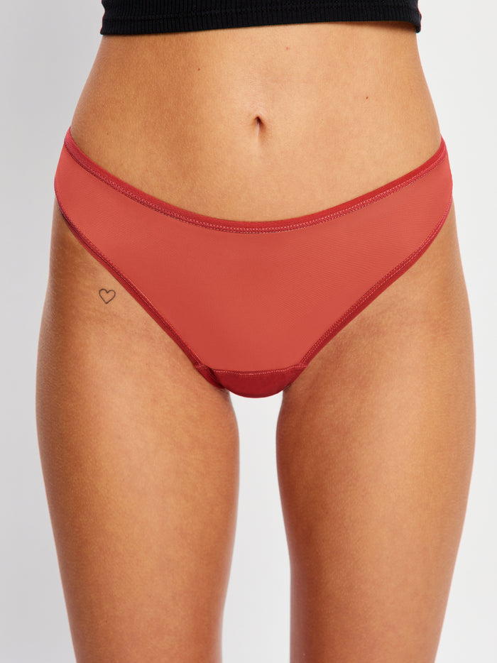 Barely There Thong Moisture Wicking Baked Apple Pink