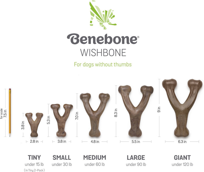 Benebone Flavored Wishbone Tough Dog Chew Toy