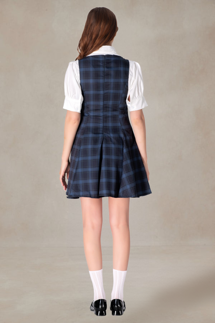 Bernard Navy Plaid Dress
