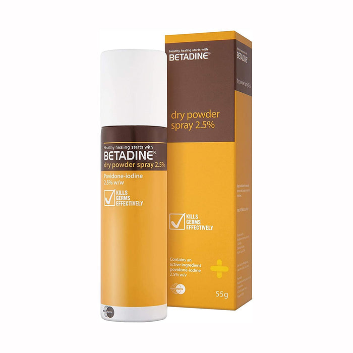 Betadine Dry Powder Spray - 55g, Antiseptics & Cleaning Supplies