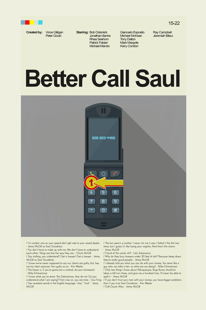 Better Call Saul - Burner Phone | 12"x18" or 18"x24" Print only