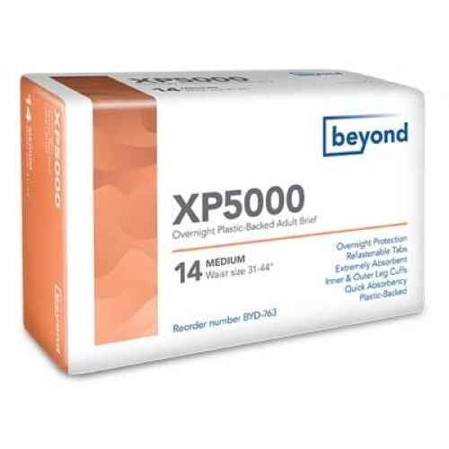 Beyond XP5000 Adult Diapers w/ Plastic Backing - 763-Pack - LL Medico
