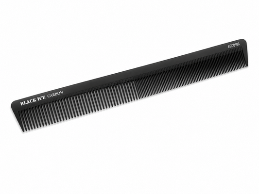Black Ice Professional 9" Carbon Barber Comb