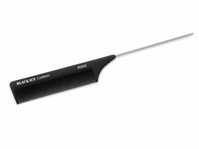 Black Ice Professional 9" Carbon Pin Tail Comb
