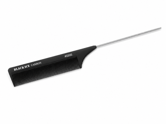 Black Ice Professional 9" Carbon Pin Tail Comb