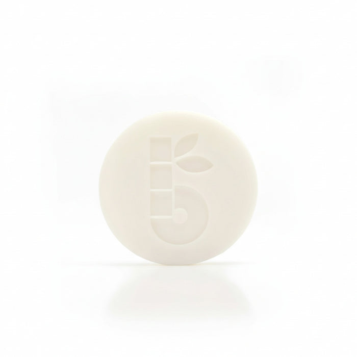 bambaw shaving White soap bar with branding on a white background