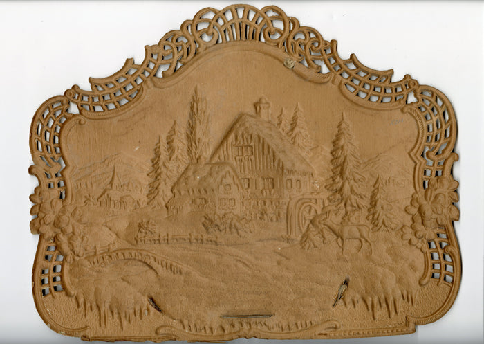 Blandon Bakery Embossed Winter Scene Advertising Sign, Store Display