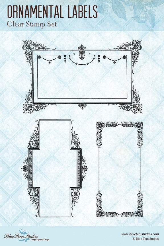 Ornamental Labels Stamp Set