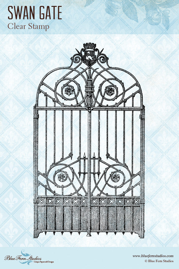 Blue Fern Stamp - Swan Gate Stamp Set *