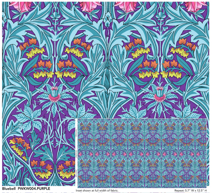 Bluebell / Purple by Kaffe Fassett x William Morris & Co.