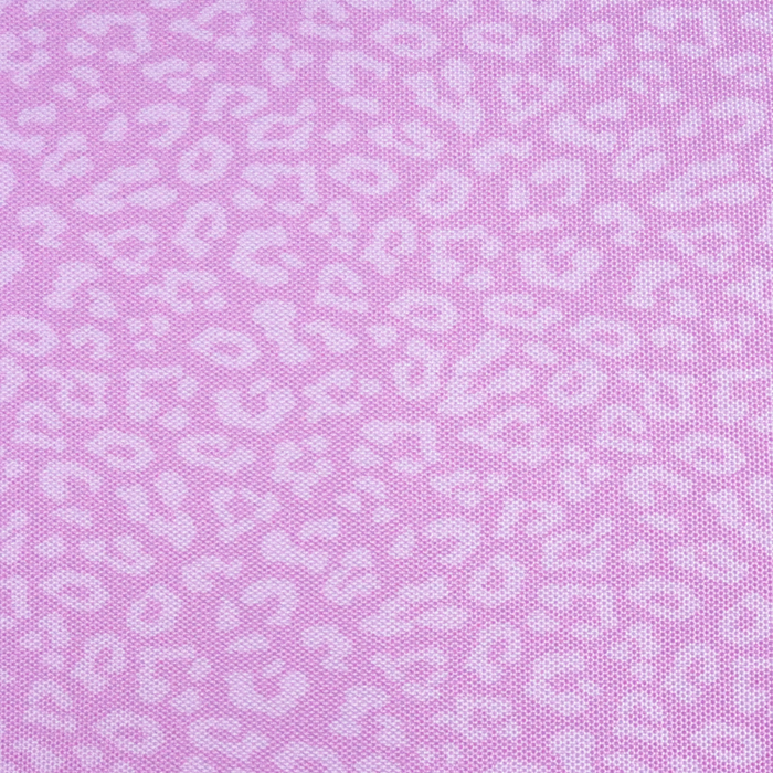This printed WPC-Lite has a repeating light pink leopard print design with a deep saturated pink background.
