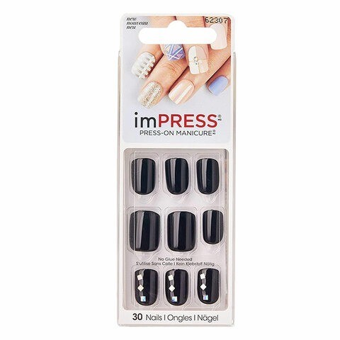 Broadway Impress Accent Claim To Fame Nails Set Bipa110 Black