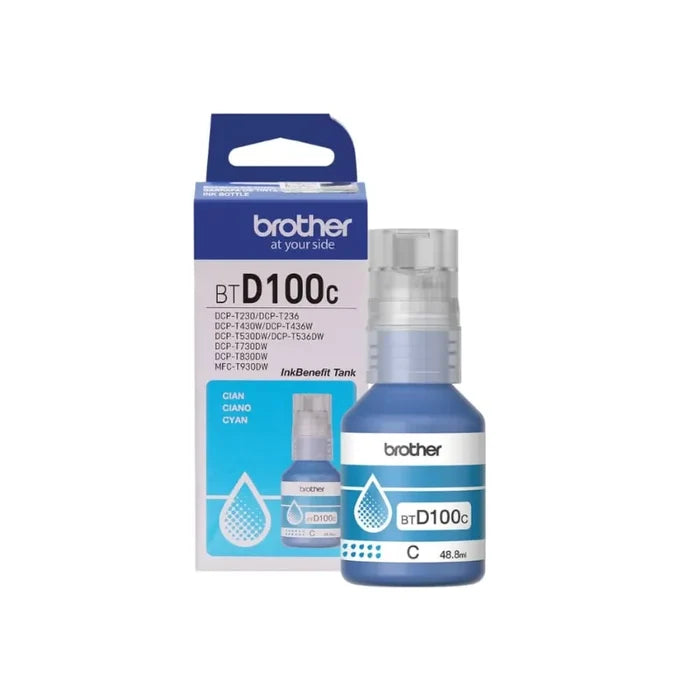 Brother BTD100 Cyan Original Ink Bottle - BTD100C