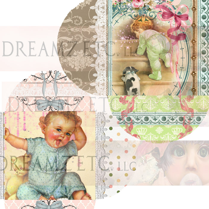 Bundle of Joy Digital Paper Collection - Digital Envelopes & Journal Cards