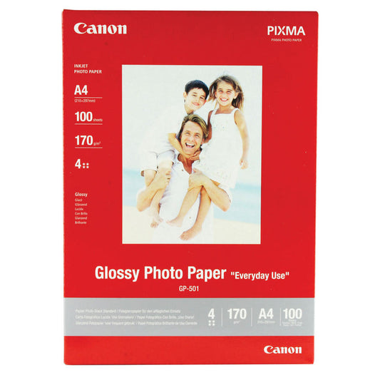 Canon GP-501 Glossy Photo Paper A4 - 100 Sheets - 0775B001