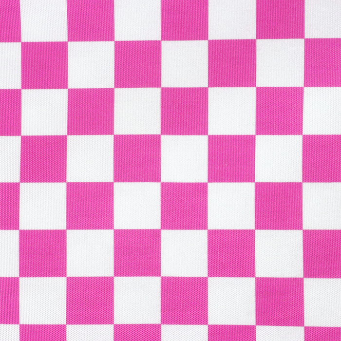 This printed WPC-Lite features a checkered pattern with deep pink and white squares.