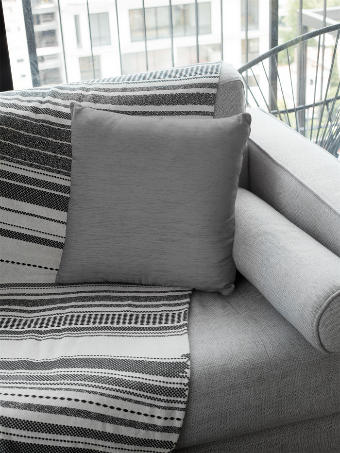 Chenille Cushion Cover, 43 x43cm, Charcoal