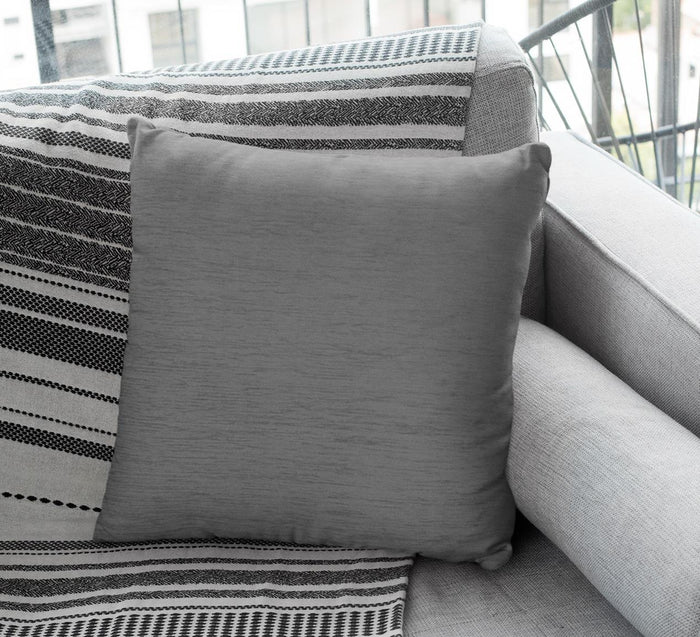Chenille Cushion Cover, 43 x43cm, Charcoal