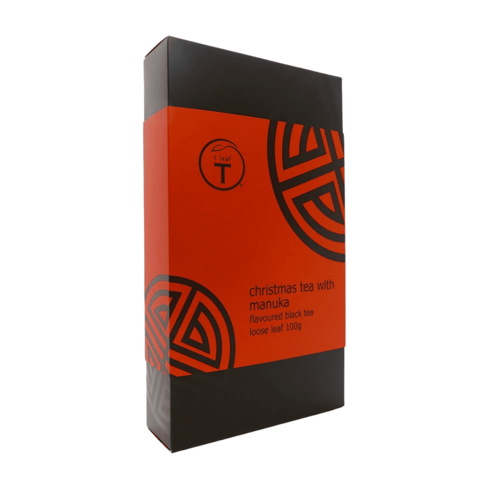 Christmas Tea with NZ Manuka Gift Box front view | tea gift New Zealand | t leaf T