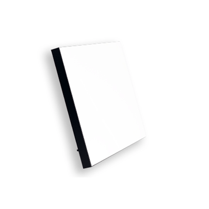 ChromaLuxe 8" Square Sublimation MDF Wood Photo Panel w/ Kickstand - Gloss White/Black Back - HeatPressNation