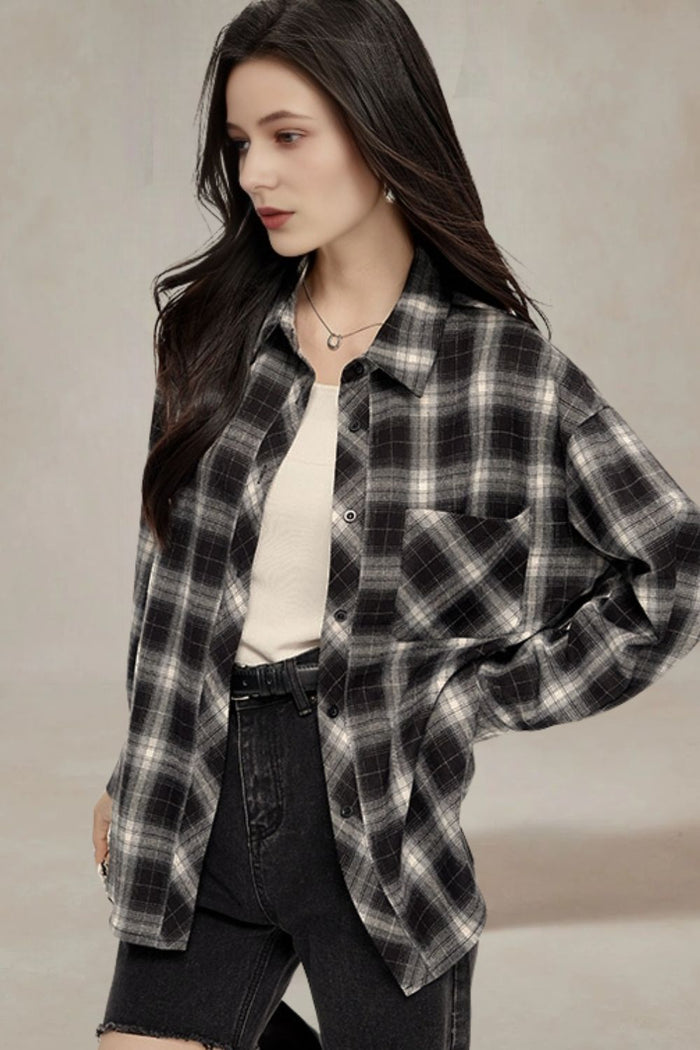 Clarice Plaid Button-down Shirt